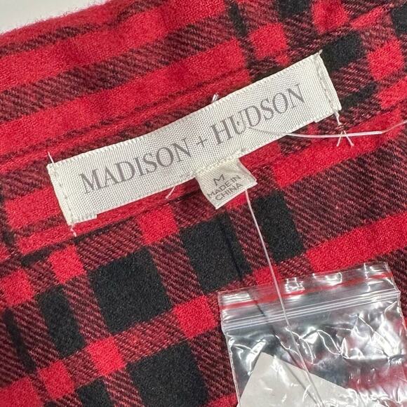 NWT | Madison + Hudson | Plaid Shirt Dress | Black/Red | Medium - Picture 12 of 12